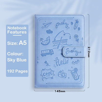 Paper Lion Laser Engraved PU Leather Cover A5 Notebook with Magnetic Buckle
