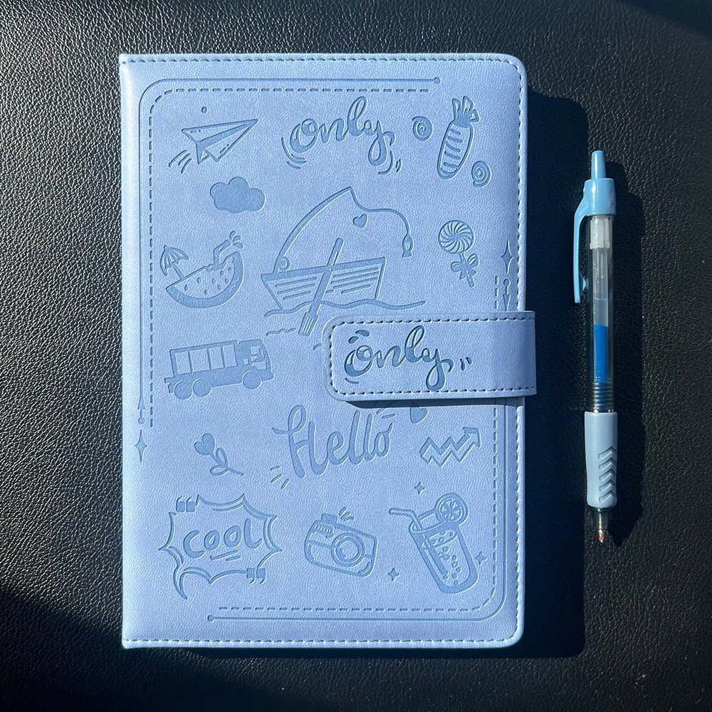 Paper Lion Laser Engraved PU Leather Cover A5 Notebook with Magnetic Buckle