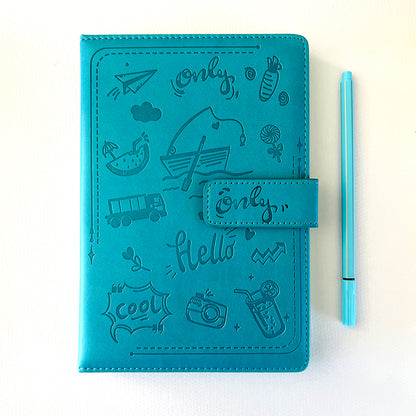 Paper Lion Laser Engraved PU Leather Cover A5 Notebook with Magnetic Buckle