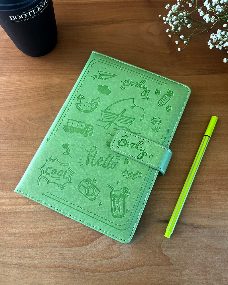 Paper Lion Laser Engraved PU Leather Cover A5 Notebook with Magnetic Buckle