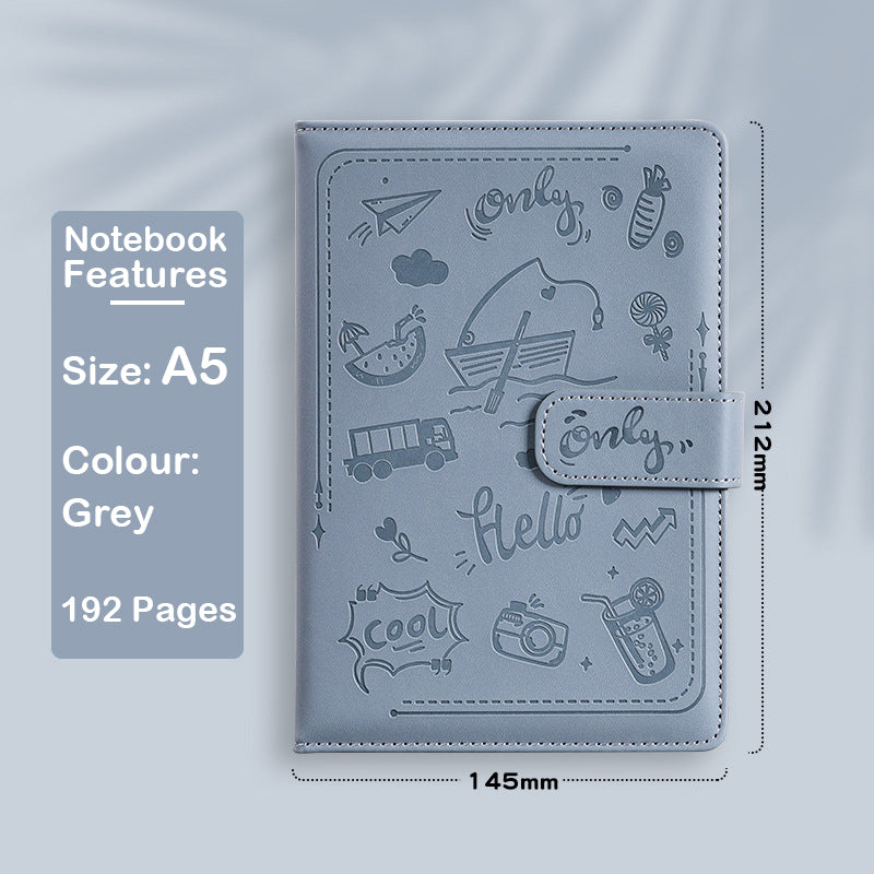 Paper Lion Laser Engraved PU Leather Cover A5 Notebook with Magnetic Buckle