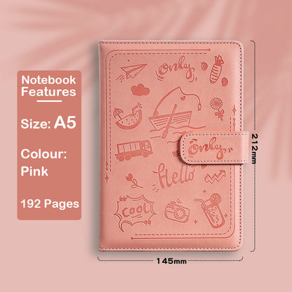 Paper Lion Laser Engraved PU Leather Cover A5 Notebook with Magnetic Buckle
