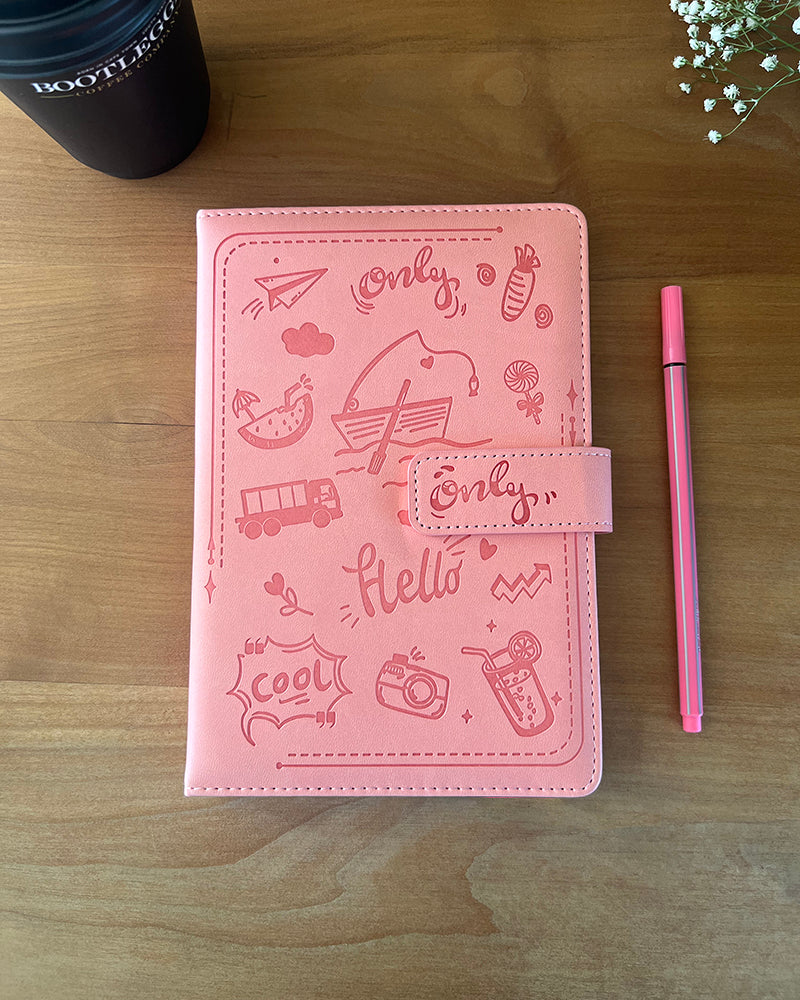 Paper Lion Laser Engraved PU Leather Cover A5 Notebook with Magnetic Buckle