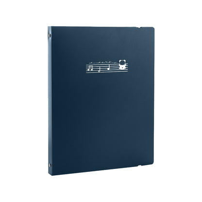 A4 Music Score Folder with 4 Ring Stainless Steel Binders & Sleeve Pockets