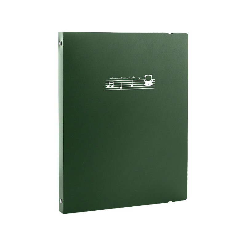 A4 Music Score Folder with 4 Ring Stainless Steel Binders & Sleeve Pockets