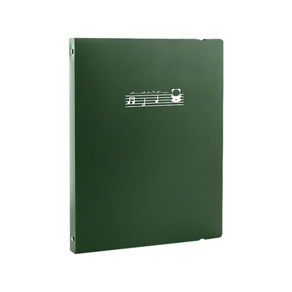 A4 Music Score Folder with 4 Ring Stainless Steel Binders & Sleeve Pockets