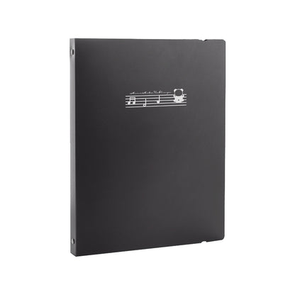 A4 Music Score Folder with 4 Ring Stainless Steel Binders & Sleeve Pockets