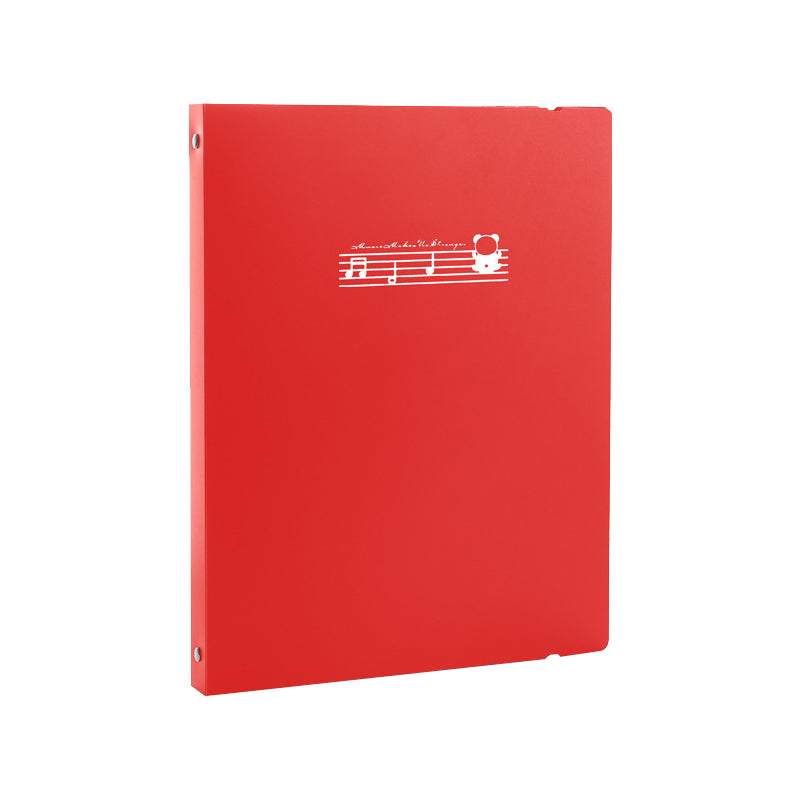 A4 Music Score Folder with 4 Ring Stainless Steel Binders & Sleeve Pockets