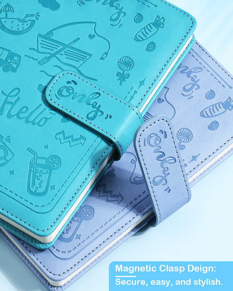 Paper Lion Laser Engraved PU Leather Cover A5 Notebook with Magnetic Buckle