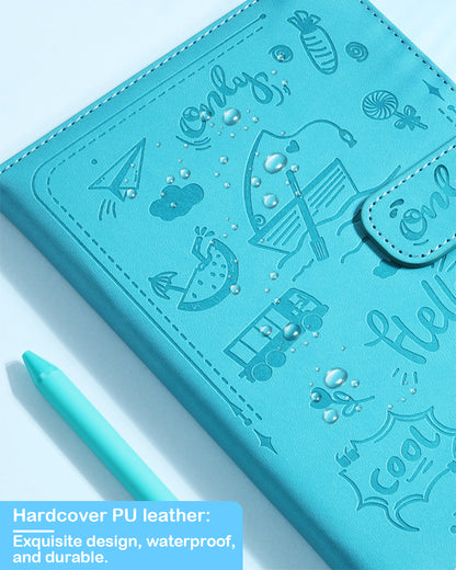 Paper Lion Laser Engraved PU Leather Cover A5 Notebook with Magnetic Buckle