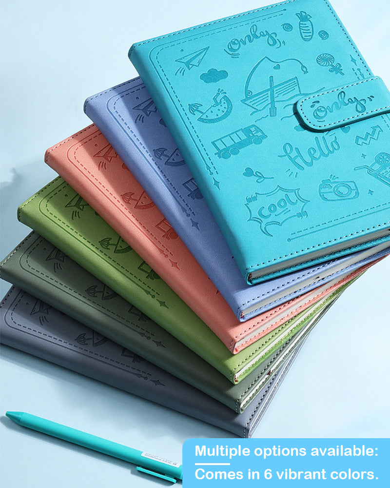 Paper Lion Laser Engraved PU Leather Cover A5 Notebook with Magnetic Buckle