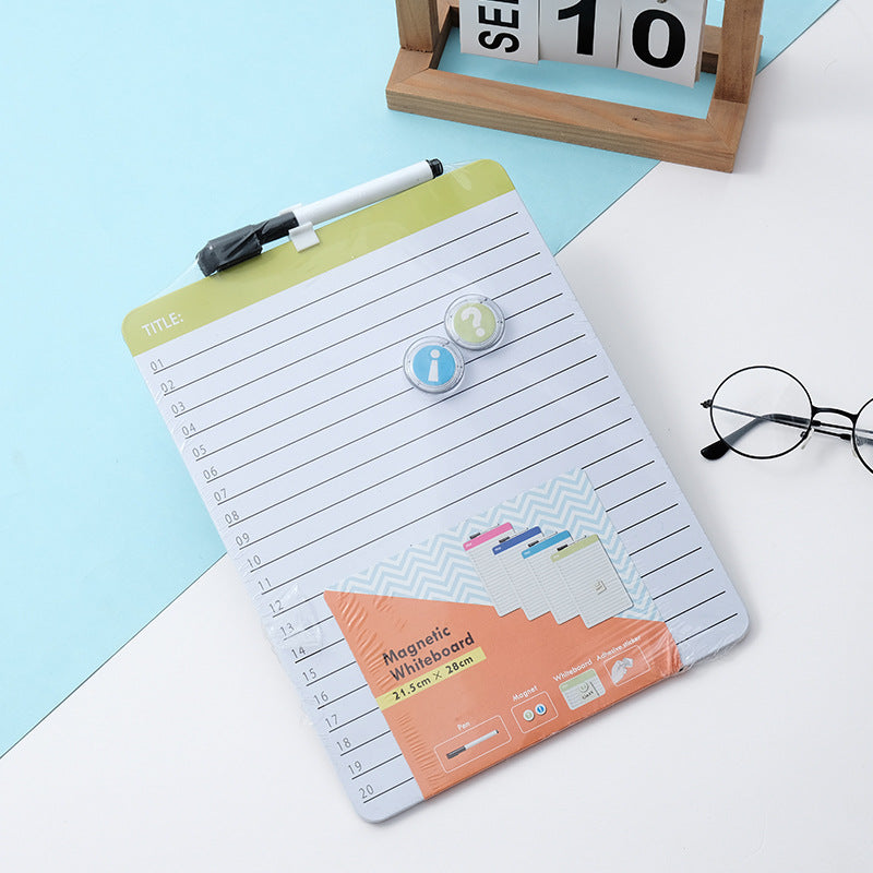 Magnetic Wipe-off Notepad Set with 8 Colored Markers