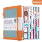 Paper Lion A5 PU Leather Cover Daily/Hourly Planner Book with stickers