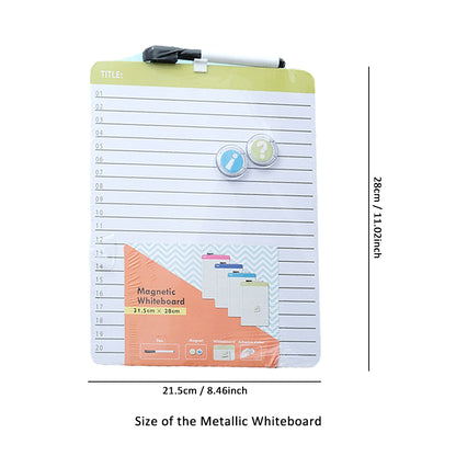 Magnetic Wipe-off Notepad Set with 8 Colored Markers