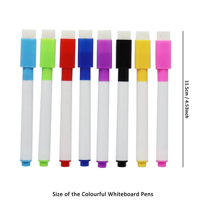 Magnetic Wipe-off Notepad Set with 8 Colored Markers