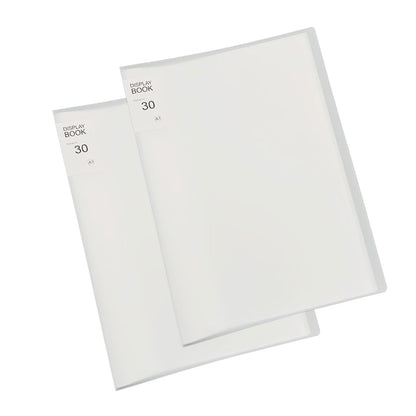 A3 Size 30 Pockets Files with Plastic Hard Cover for A3 Documents Set of 2