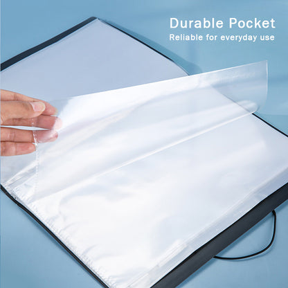 A4 size 60-Pocket File with Plastic Cover and Elastic Band Closure Set of 2